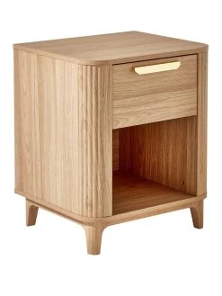 Very Home Carina 1 Drawer Bedside Chest - Oak -Home Comprehensive V3RCV SQ3 0000000006 OAK SLa