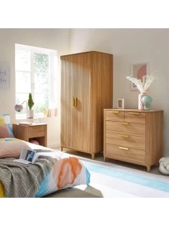 Very Home Carina 1 Drawer Bedside Chest - Oak -Home Comprehensive V3RCV SQ7 0000000006 OAK DGy