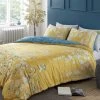 Hyperion Kohana Flowers 100% Cotton Sateen Duvet Cover Set In Yellow -Home Comprehensive V48NX SQ1 0000000076 YELLOW RSr