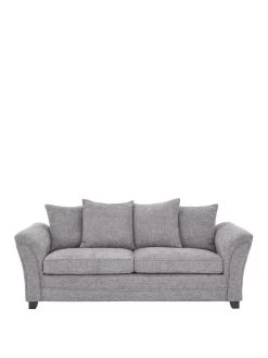 Very Home Dury Chunky Weave 3 Seater Sofa - Grey - FSC® Certified -Home Comprehensive V498W SQ2 0000000005 GREY SLf