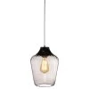Very Home Rita Soft Ribbed Glass Easy Fit Pendant - Smoked Black/Nickel