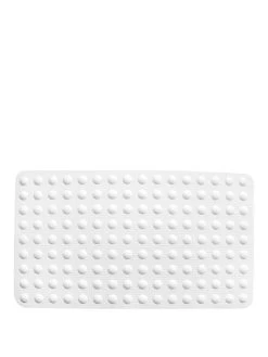 AQUALONA White Bubbles Non-Slip Safety Bath Mat 