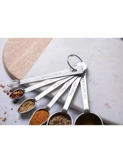 MasterClass Smart Space 6-Piece Measuring Spoon Set 10 MasterClass Smart Space 6-Piece Measuring Spoon Set -Home Comprehensive V7B66 SQ4 0000000166 STAINLESS STEEL SLd2