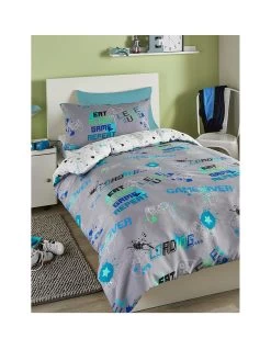 Bedlam Game Glow In The Dark Single Duvet Cover Set - Multi