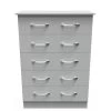 SWIFT Elton Ready Assembled 5 Drawer Chest - FSC® Certified -Home Comprehensive V7QP8 SQ1 0000000005 GREY SLf