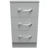 SWIFT Elton Ready Assembled 3 Drawer Bedside Chest - FSC® Certified -Home Comprehensive V7QRU SQ1 0000000005 GREY SLf