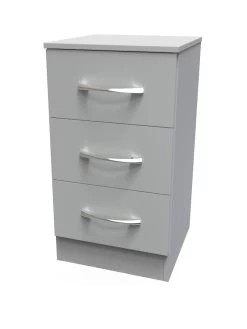 SWIFT Elton Ready Assembled 3 Drawer Bedside Chest - FSC® Certified -Home Comprehensive V7QRU SQ3 0000000005 GREY SLa