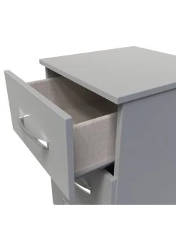 SWIFT Elton Ready Assembled 3 Drawer Bedside Chest - FSC® Certified -Home Comprehensive V7QRU SQ5 0000000005 GREY SLd1