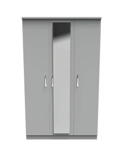 SWIFT Elton Part Assembled 3 Door Mirrored Wardrobe - FSC® Certified