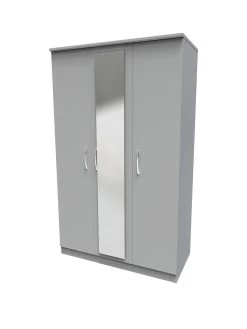 SWIFT Elton Part Assembled 3 Door Mirrored Wardrobe - FSC® Certified 12 SWIFT Elton Part Assembled 3 Door Mirrored Wardrobe - FSC® Certified -Home Comprehensive V7QT8 SQ3 0000000005 GREY SLa