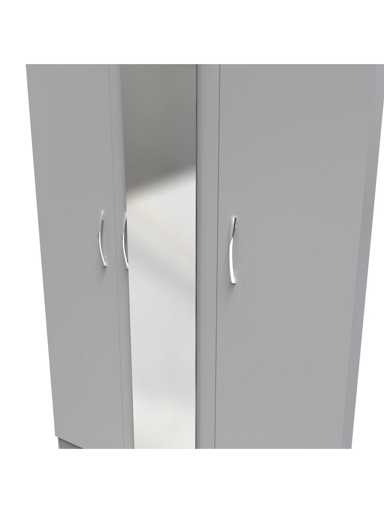 SWIFT Elton Part Assembled 3 Door Mirrored Wardrobe - FSC® Certified 6 SWIFT Elton Part Assembled 3 Door Mirrored Wardrobe - FSC® Certified - Image 4