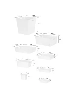 Wham Studio 13-Piece Storage Set In White 8 Wham Studio 13-Piece Storage Set In White -Home Comprehensive V7SWW SQ3 0000000013 WHITE SLd1