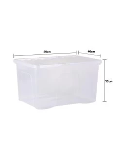 Wham Set Of 5 Crystal Storage Boxes – 60-litre Capacity 9 Wham Set Of 5 Crystal Storage Boxes – 60-litre Capacity -Home Comprehensive V7SX3 SQ3 0000000647 CLEAR SLd1
