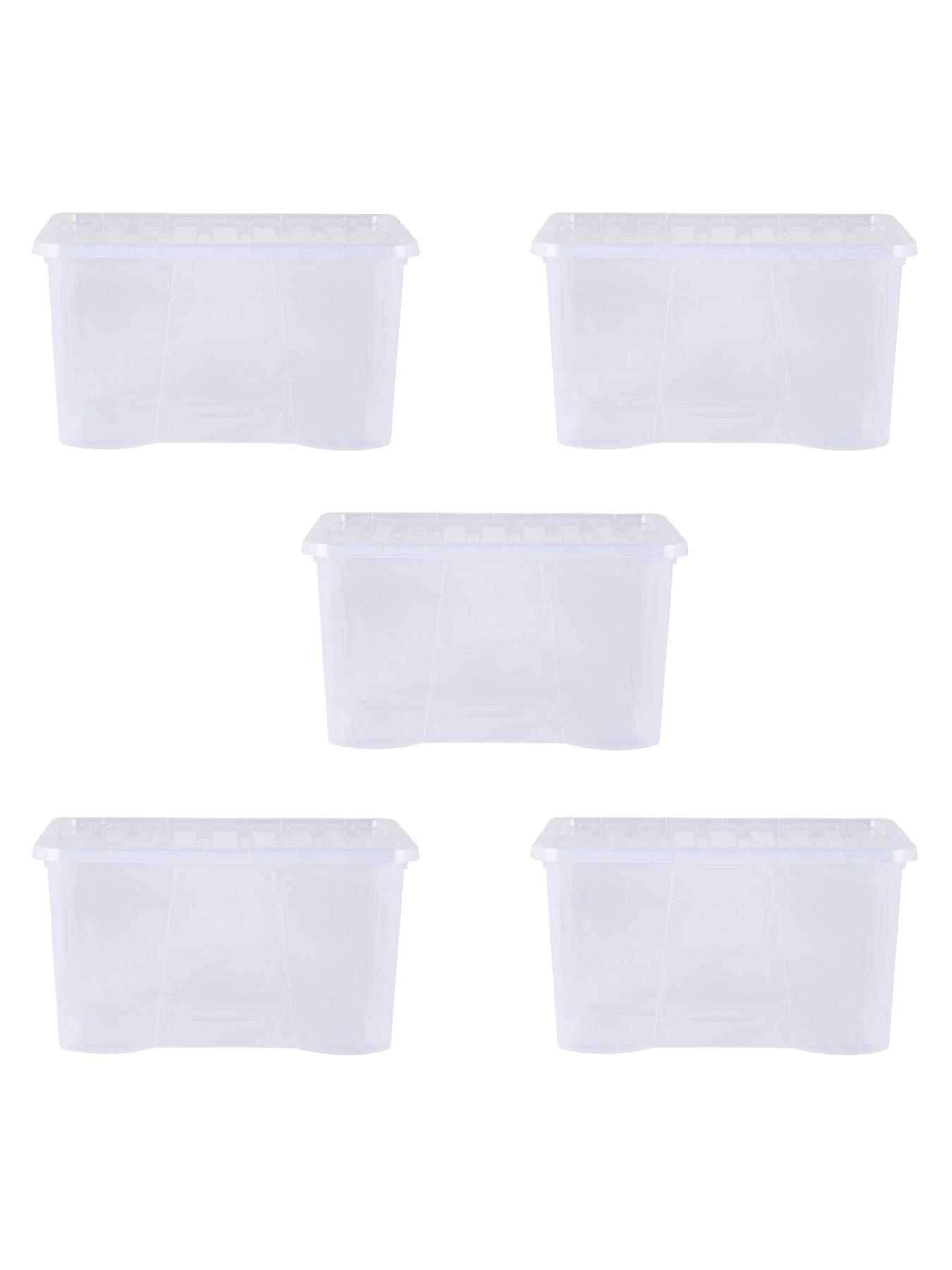 Wham Set Of 5 Crystal Storage Boxes – 60-litre Capacity 6 Wham Set Of 5 Crystal Storage Boxes – 60-litre Capacity - Image 4