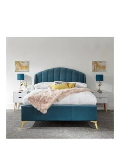 GFW Pettine End Lift Ottoman Bed - Teal