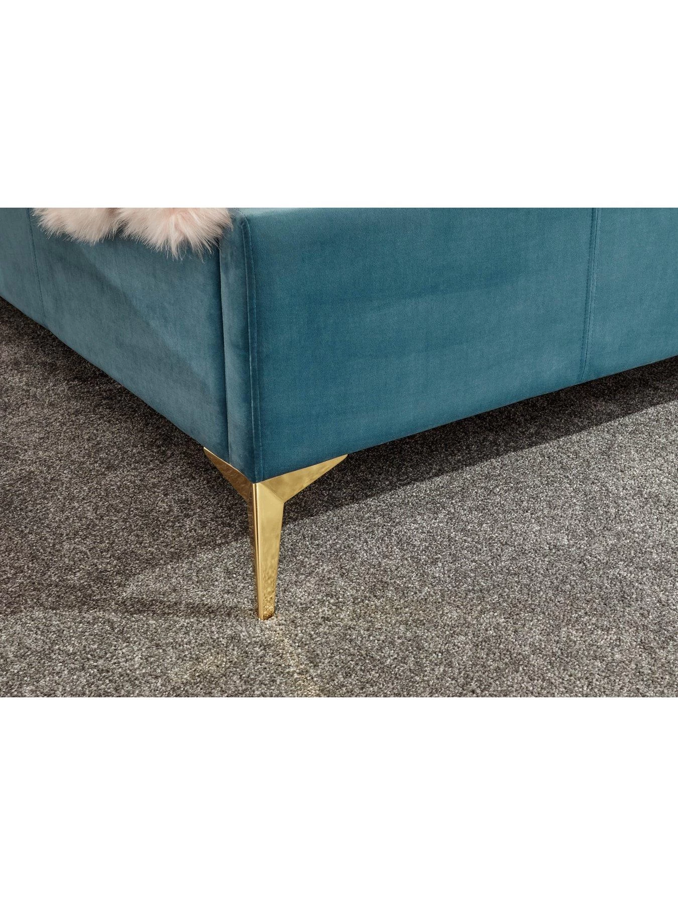 GFW Pettine End Lift Ottoman Bed - Teal 8 GFW Pettine End Lift Ottoman Bed - Teal - Image 6