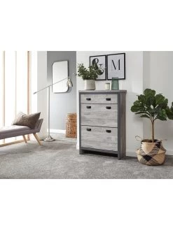 GFW Boston 2 Tier 1 Drawer Shoe Cabinet 12 GFW Boston 2 Tier 1 Drawer Shoe Cabinet -Home Comprehensive V7Y64 SQ6 0000000005 GREY SLd2
