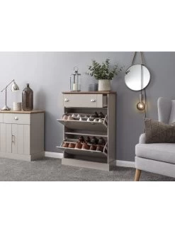 GFW Kendal Deluxe Shoe Cabinet - Grey -Home Comprehensive V7Y6D SQ2 0000000005 GREY RSr