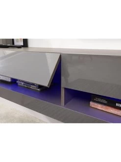 GFW Galicia 180 Cm Floating Wall TV Unit With LED Lights - Fits Up To 80 Inch TV - Grey -Home Comprehensive V7Y7L SQ5 0000000005 GREY SLd2