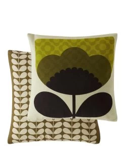Orla Kiely Spring Bloom Cushion In Green