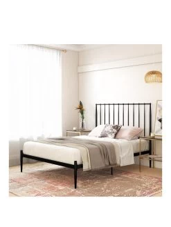Dorel Home Giulia Modern Metal Double Bed Frame - Black