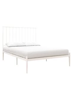 Dorel Home Giulia Modern Metal Double Bed Frame - White -Home Comprehensive V9CRK SQ3 0000000013 WHITE SLd