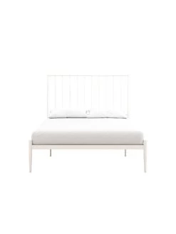 Dorel Home Giulia Modern Metal Double Bed Frame - White -Home Comprehensive V9CRK SQ4 0000000013 WHITE SLd1