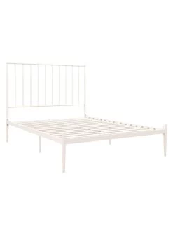 Dorel Home Giulia Modern Metal Double Bed Frame - White -Home Comprehensive V9CRK SQ5 0000000013 WHITE SLd2