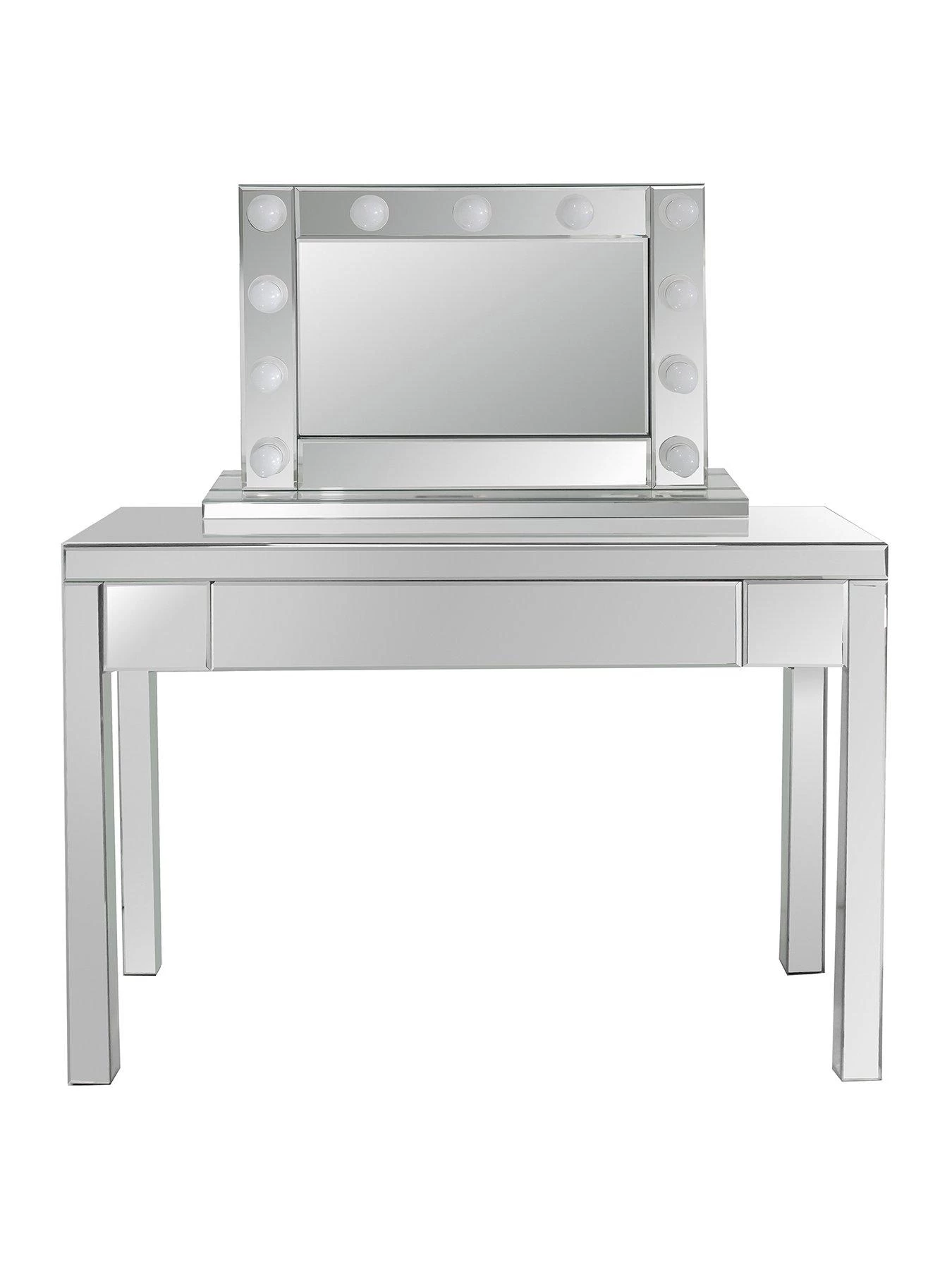 Rialto Mirrored Dressing Table With Lit Hollywood Mirror 4 Rialto Mirrored Dressing Table With Lit Hollywood Mirror - Image 2