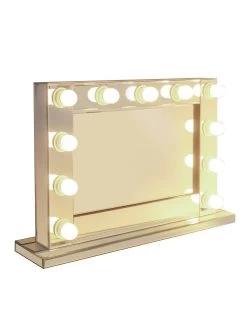 Rialto Mirrored Dressing Table With Lit Hollywood Mirror 11 Rialto Mirrored Dressing Table With Lit Hollywood Mirror -Home Comprehensive V9VB6 SQ4 0000002051 MIRROR SLd
