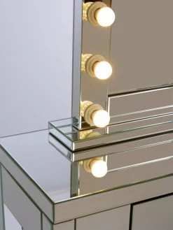 Rialto Mirrored Dressing Table With Lit Hollywood Mirror 13 Rialto Mirrored Dressing Table With Lit Hollywood Mirror -Home Comprehensive V9VB6 SQ6 0000002051 MIRROR SLd2