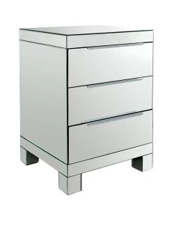 Rialto Mirrored 3 Drawer Bedside Chest 9 Rialto Mirrored 3 Drawer Bedside Chest -Home Comprehensive V9VB8 SQ3 0000002051 MIRROR SLa
