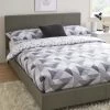 Everyday Marston Faux Leather Bed Frame With Mattress Options (Buy And SAVE!) - Grey -  - FSC® Certified -Home Comprehensive VA0HM SQ1 0000000005 GREY RSr