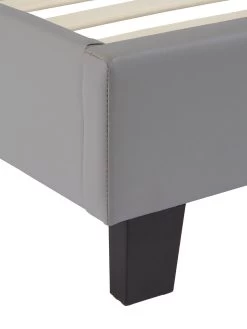 Everyday Marston Faux Leather Bed Frame With Mattress Options (Buy And SAVE!) - Grey -  - FSC® Certified -Home Comprehensive VA0HM SQ4 0000000005 GREY SLd