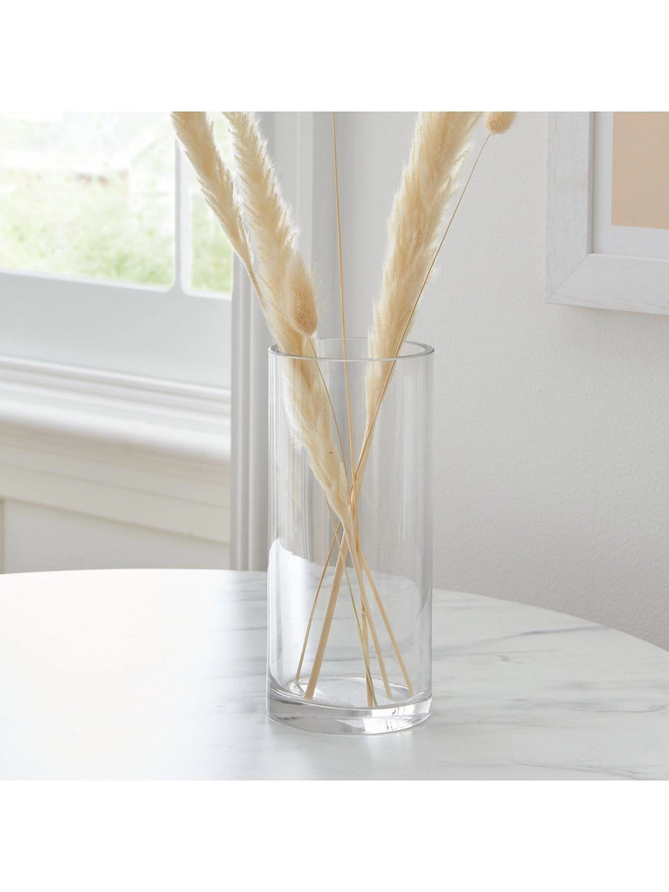 Everyday Column Clear Glass Vase - 19cm 6 Everyday Column Clear Glass Vase - 19cm - Image 4