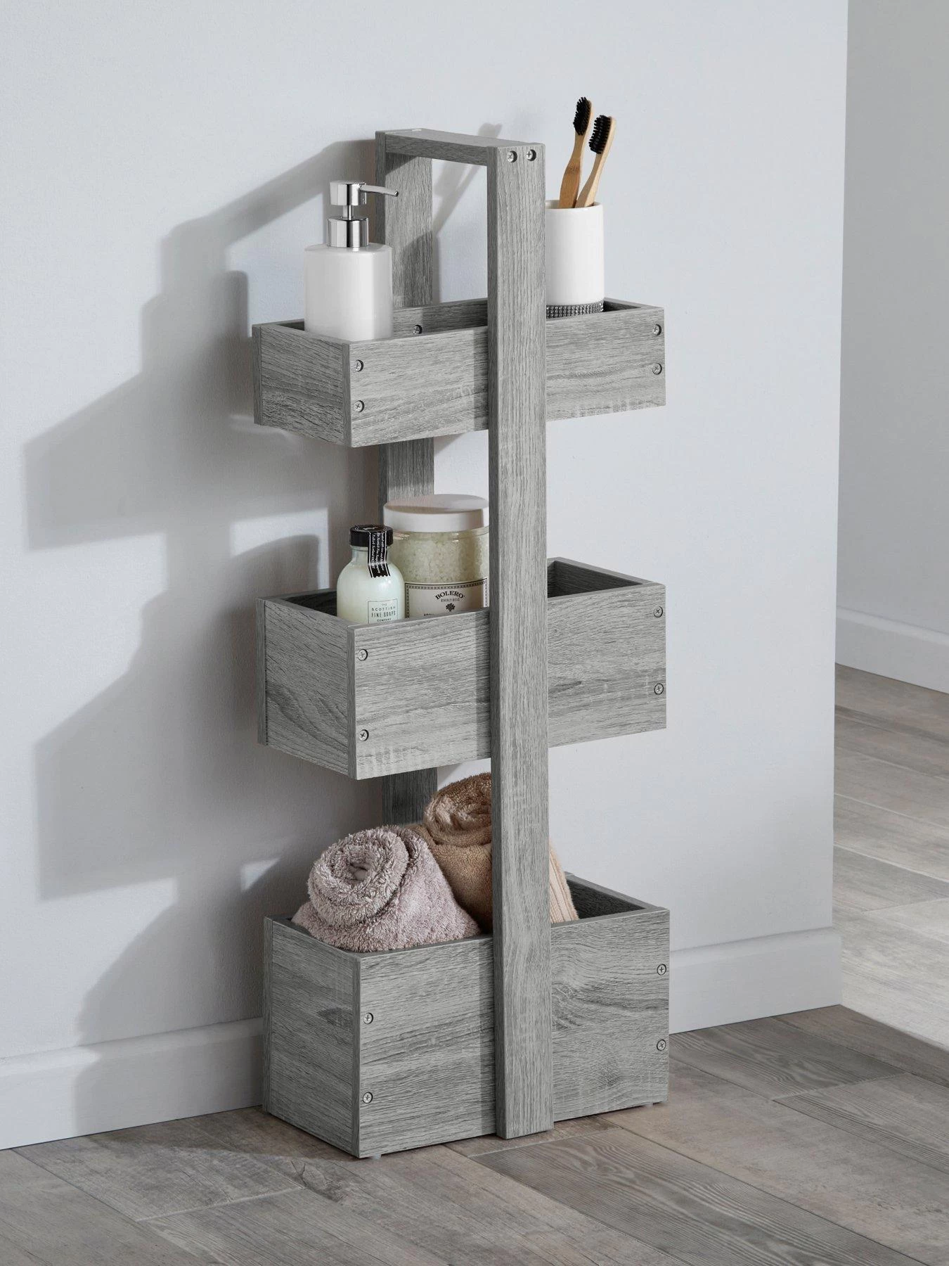 Lloyd Pascal Canyon Grey Bathroom Storage Caddy 3 Lloyd Pascal Canyon Grey Bathroom Storage Caddy