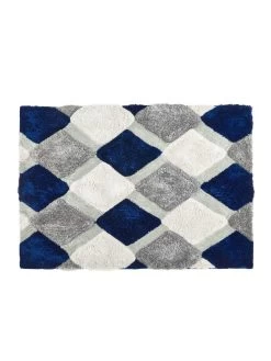 Origins 3D Geo Shaggy Navy Rug In 3 Size Options 7 Origins 3D Geo Shaggy Navy Rug In 3 Size Options -Home Comprehensive VAYSO SQ2 0000000020 BLUE RSr