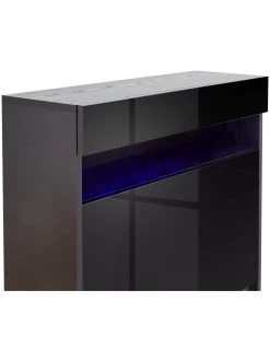 GFW Galicia Wall Hanging Two Tier Shoe Cabinet With LED Light - Black -Home Comprehensive VB13N SQ5 0000000004 BLACK SLd2