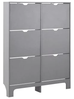GFW Narrow 6 Drawer Shoe Cabinet - Grey -Home Comprehensive VB13S SQ3 0000000005 GREY SLd