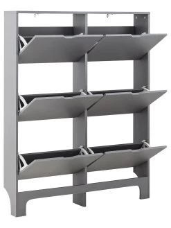 GFW Narrow 6 Drawer Shoe Cabinet - Grey -Home Comprehensive VB13S SQ4 0000000005 GREY SLd1