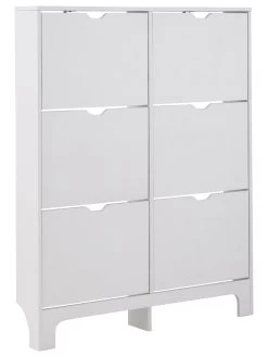 GFW Narrow 6 Drawer Shoe Cabinet - White -Home Comprehensive VB13T SQ3 0000000013 WHITE SLd