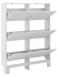 GFW Narrow 6 Drawer Shoe Cabinet - White -Home Comprehensive VB13T SQ4 0000000013 WHITE SLd1