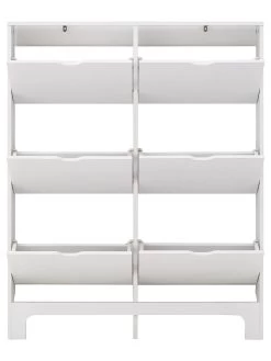 GFW Narrow 6 Drawer Shoe Cabinet - White -Home Comprehensive VB13T SQ5 0000000013 WHITE SLd2