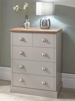 GFW Kendal 2 + 3 Drawer Chest - Grey