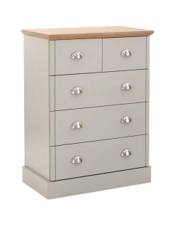 GFW Kendal 2 + 3 Drawer Chest - Grey -Home Comprehensive VB157 SQ3 0000000005 GREY SLa