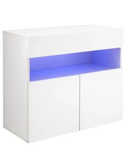 GFW Galicia Wall Hanging Sideboard With LED Light - White 10 GFW Galicia Wall Hanging Sideboard With LED Light - White -Home Comprehensive VB15A SQ3 0000000013 WHITE SLd