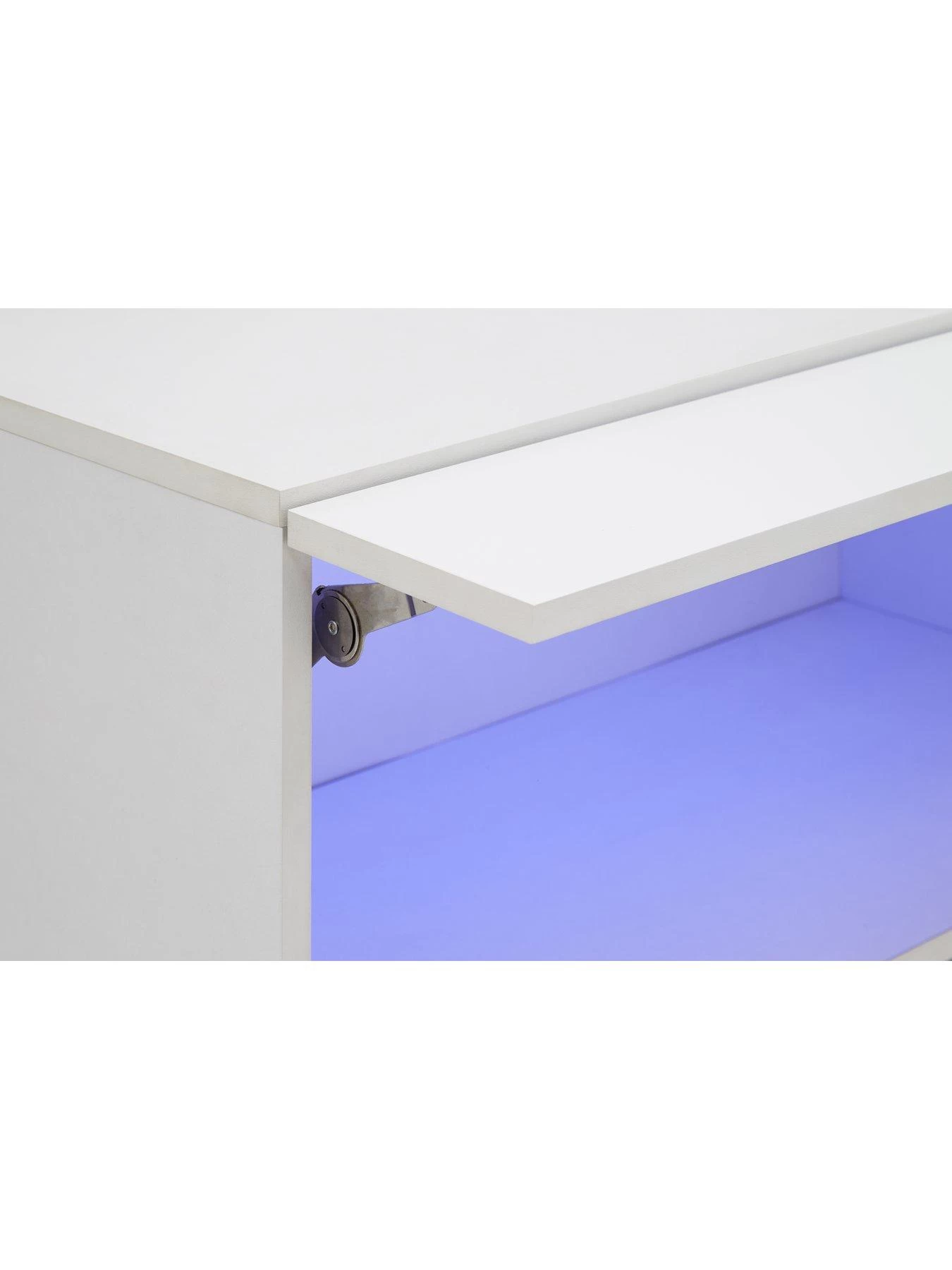 GFW Galicia Wall Hanging Sideboard With LED Light - White 8 GFW Galicia Wall Hanging Sideboard With LED Light - White - Image 6