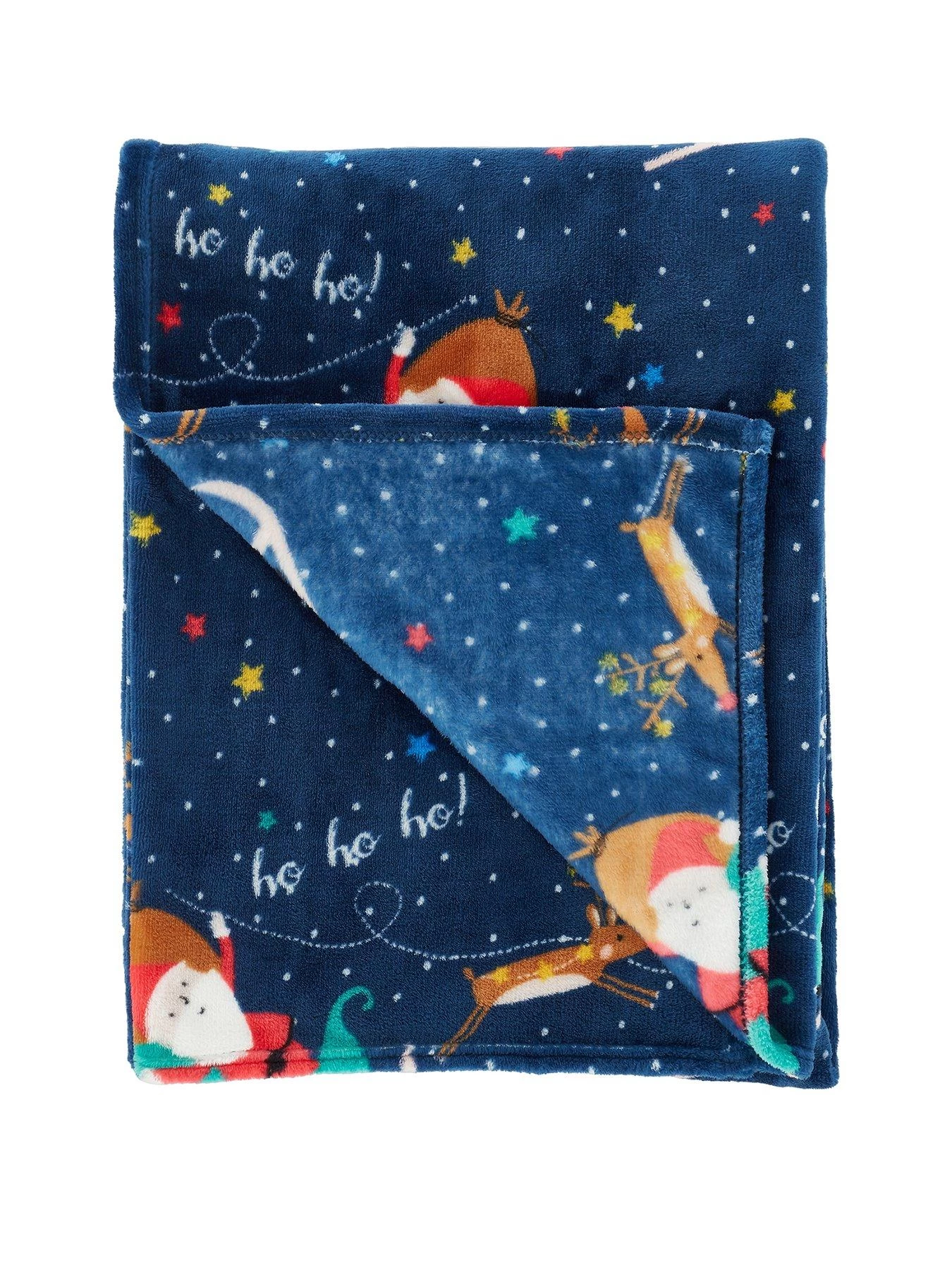 Catherine Lansfield Kids Santas Christmas Wonderland Blanket Throw - Multi 4 Catherine Lansfield Kids Santas Christmas Wonderland Blanket Throw - Multi - Image 2