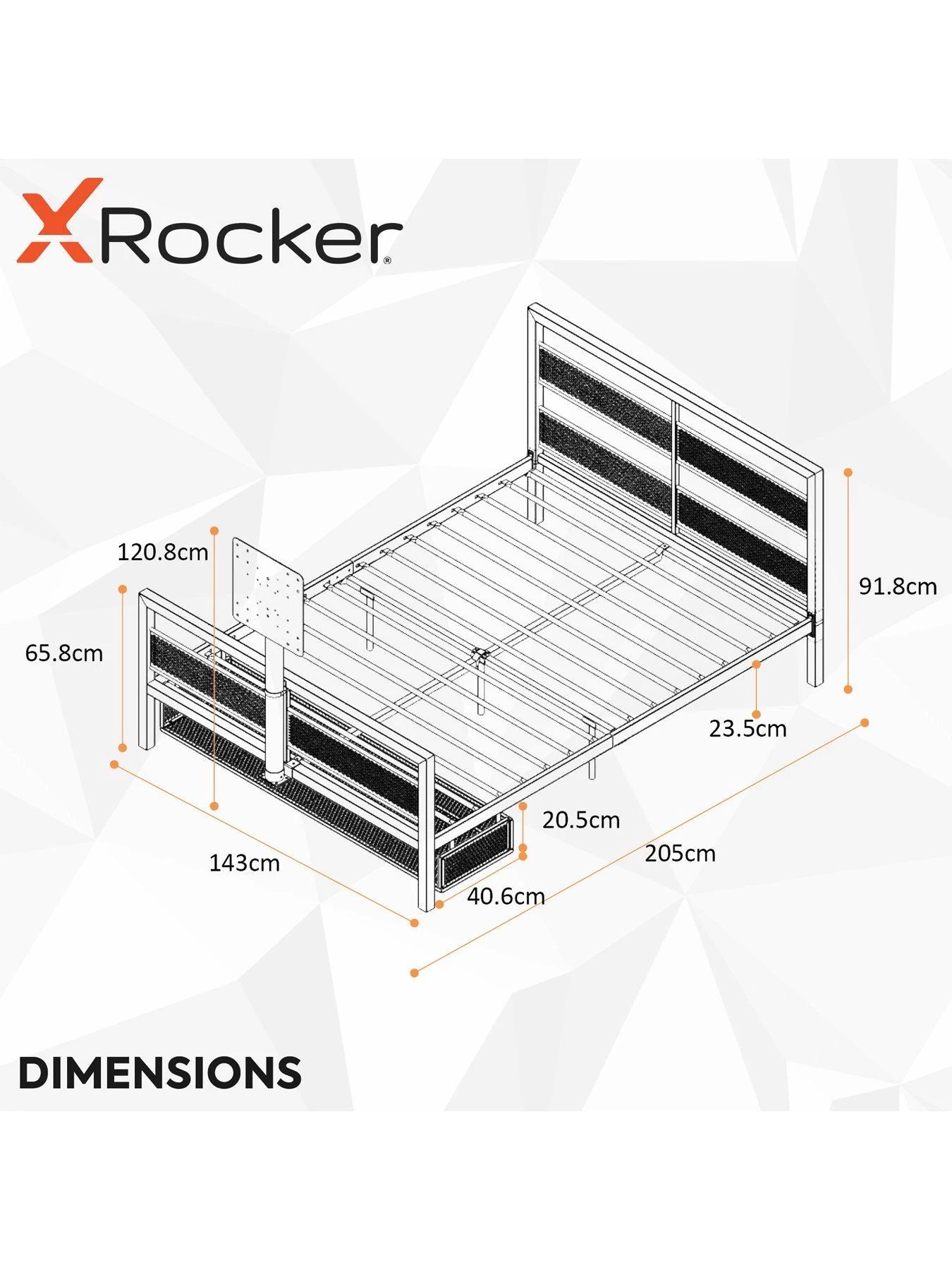 X Rocker Base Camp Double Bed With Vesa Mount Bracket 8 X Rocker Base Camp Double Bed With Vesa Mount Bracket - Image 6