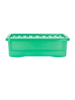 Wham Set Of 3 Green Crystal Plastic Storage Boxes – 32 Litres Each 10 Wham Set Of 3 Green Crystal Plastic Storage Boxes – 32 Litres Each -Home Comprehensive VBX7F SQ4 0000000047 GREEN SLd2